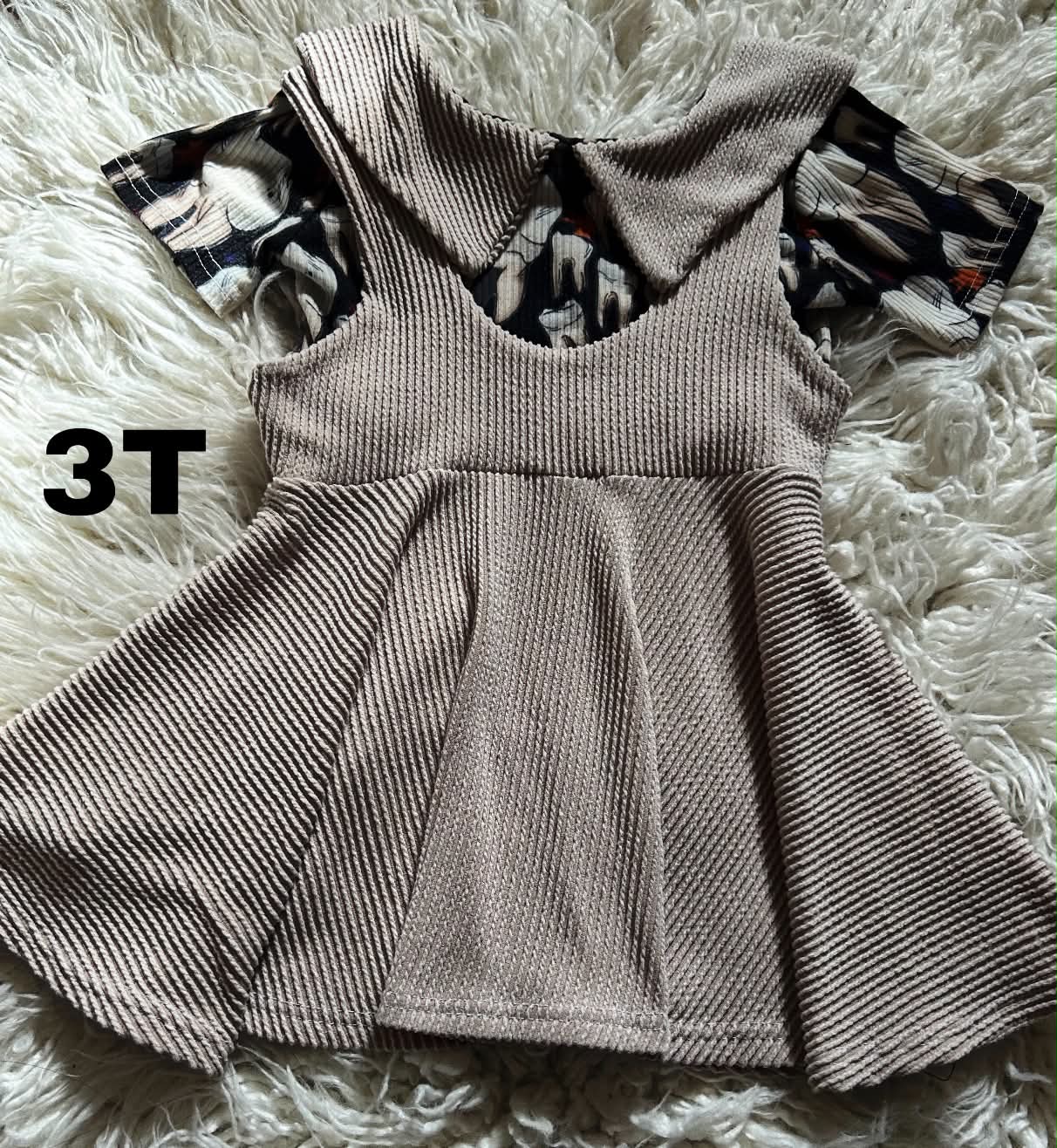 3t pinafore dress w undershirt