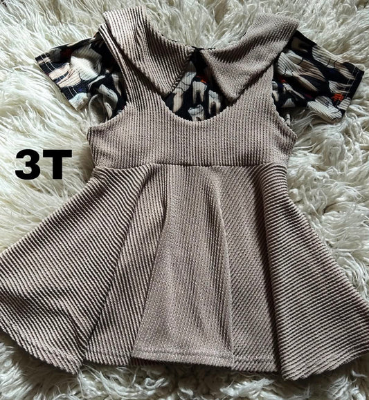 3t pinafore dress w undershirt